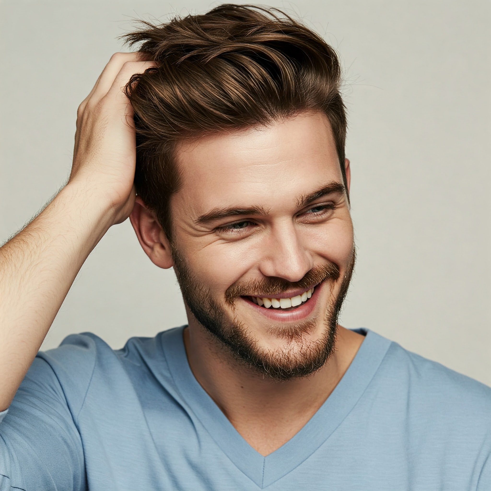 Pessoas com cabelos saudáveis e confiantes