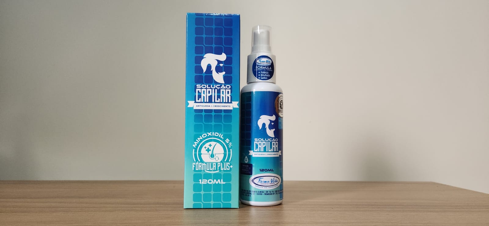 Solução com Minoxidil